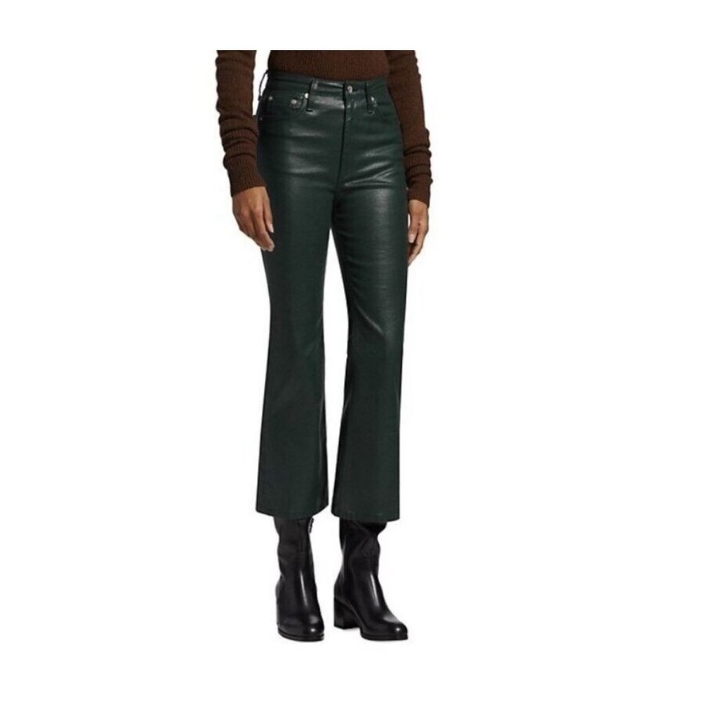 Rag & Bone Casey High Rise Ankle Flare Jean in Coated Pine Grove